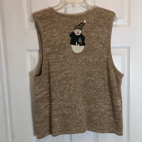 Heirloom Collectibles Sleeveless Zip Front Snowman Sweater Vest  Size XL - Picture 8 of 8